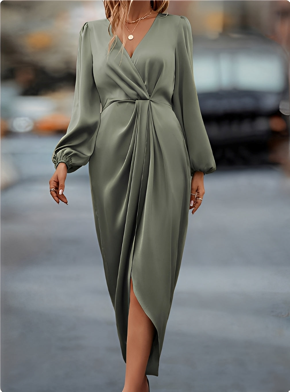 Selina | Elegancka damska sukienka satynowa