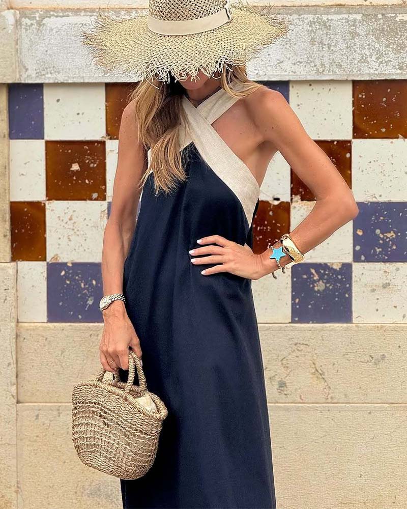 Hania – Sukienka z dekoltem w kształcie litery V, z odkrytymi plecami