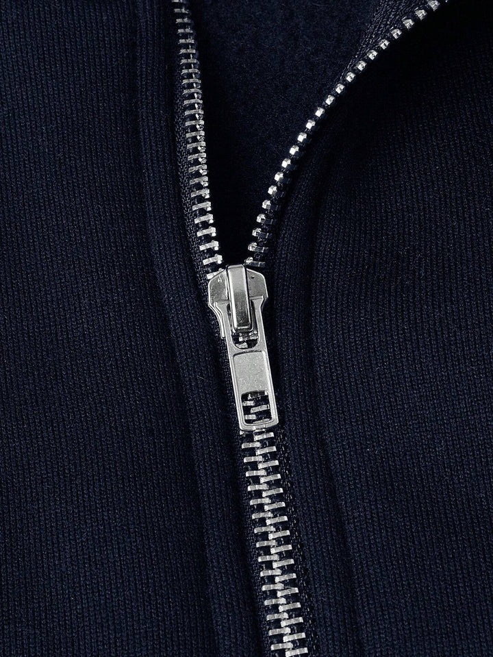 Damian | Elegancki sweter z kołnierzem i zamkiem błyskawicznym