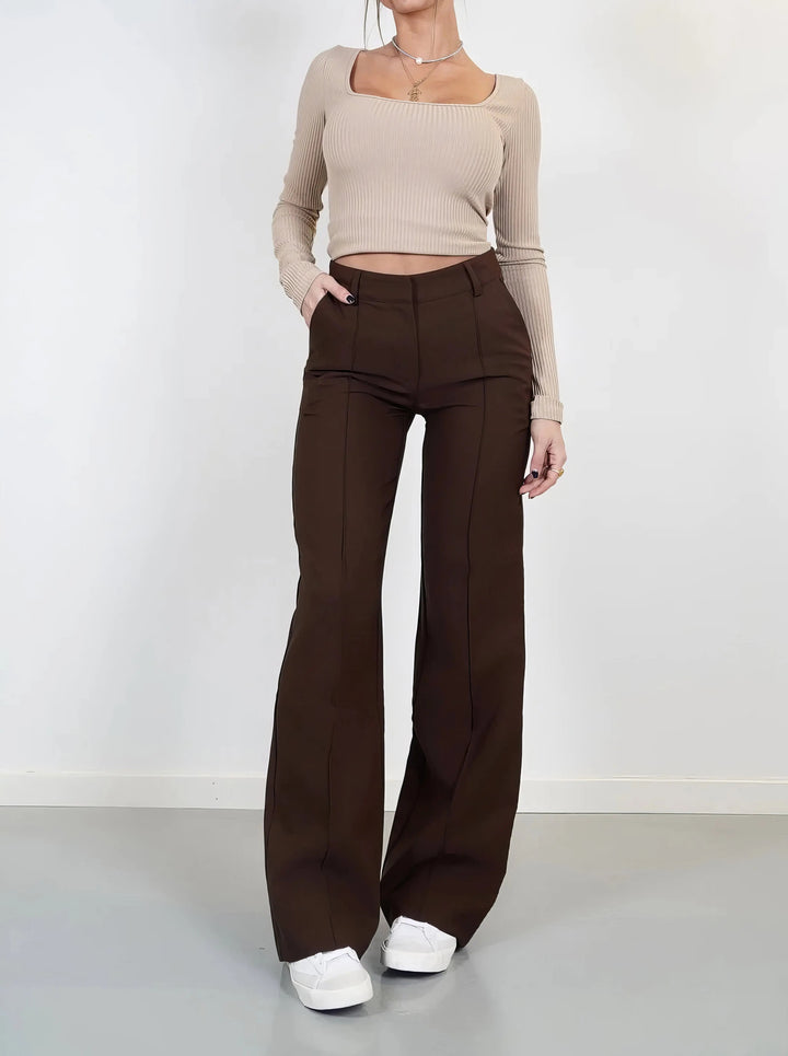 Carina | Eleganckie spodnie z wysokim stanem