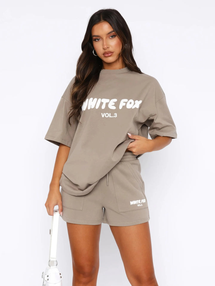 Kaminski | Dwuczęściowy sportowy komplet T-shirt i szorty | Nadia