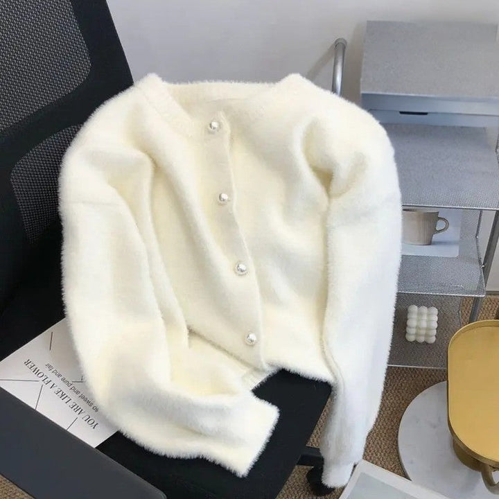 Los Szydełkowany Sweter Damski z Okrągłym Dekoltem - Sophie