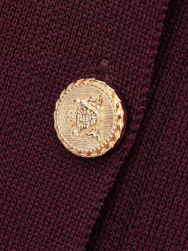 Malina | Sweter zapinany na ozdobne guziki