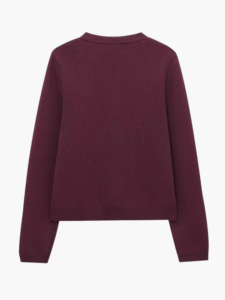Malina | Sweter zapinany na ozdobne guziki
