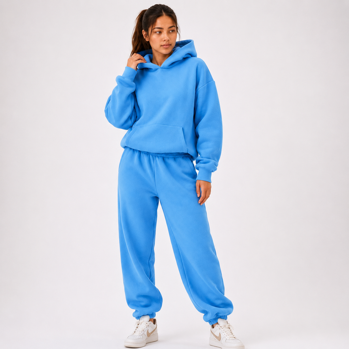 Kaminski | Wygodny Komplet z Bluzą z Kapturem i Spodniami