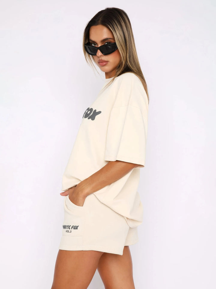 Kaminski | Dwuczęściowy sportowy komplet T-shirt i szorty | Nadia