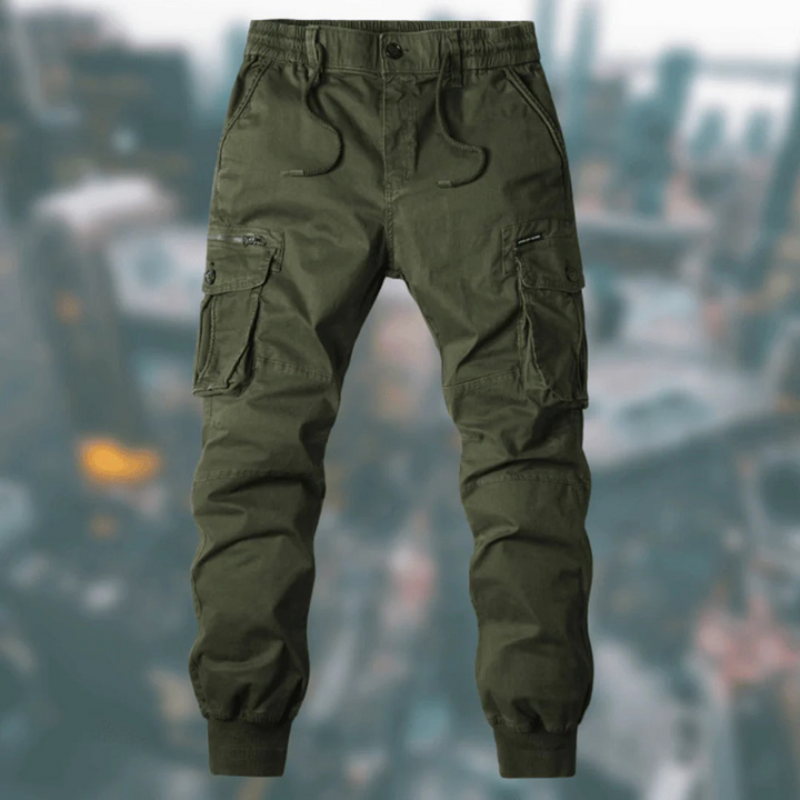 Jesienne luźne męskie spodnie jogger cargo – Lukas