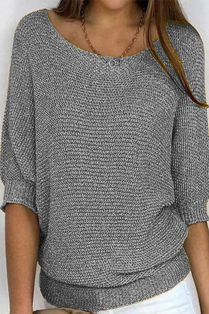 Sweter damski z nietoperzowymi rękawami i luźnym krojem – Mira