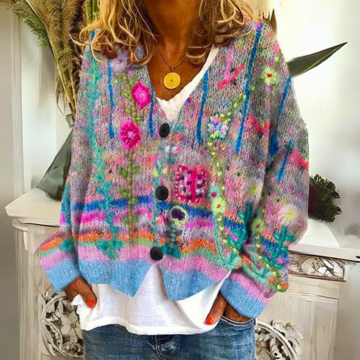 Milena | Damska kamizelka boho z kwiatowym haftem
