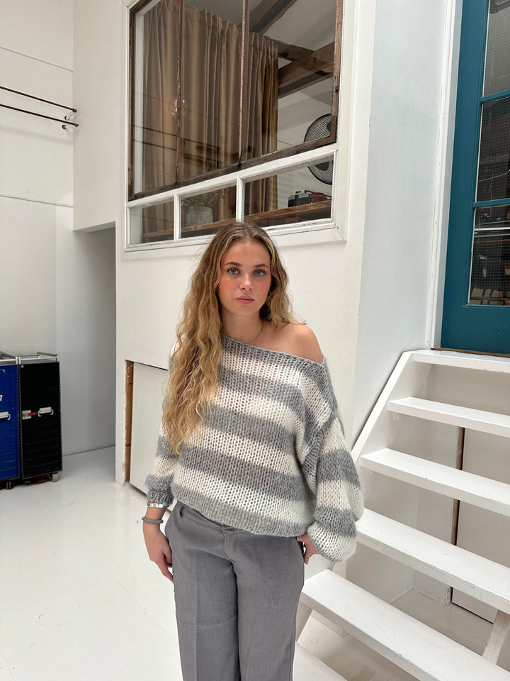 Teresa | Paskowy Sweter Dzianinowy Oversize