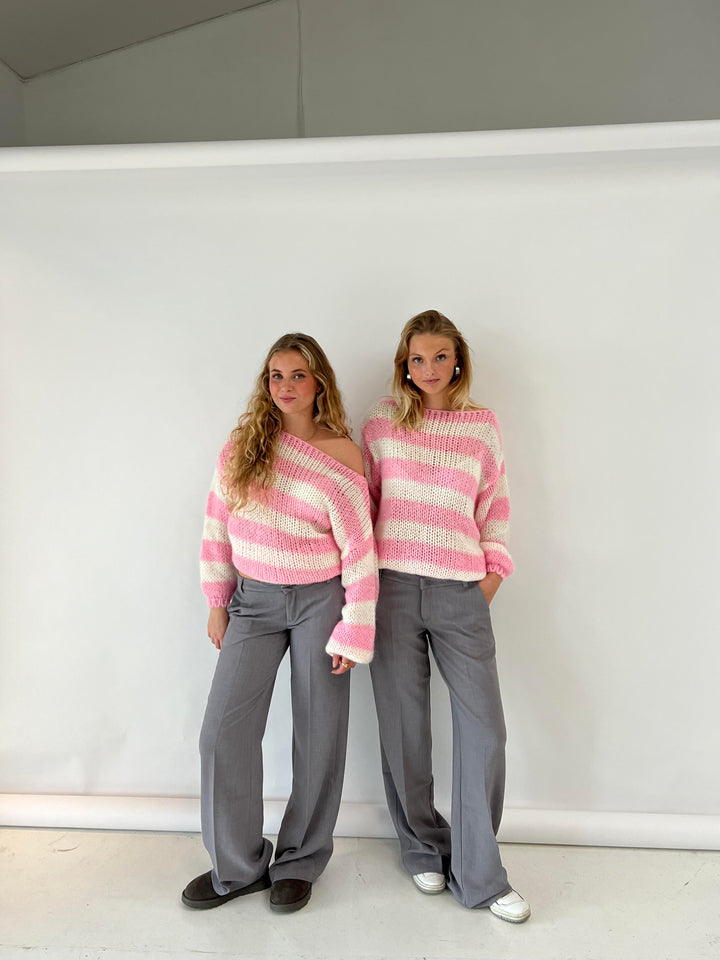 Teresa | Paskowy Sweter Dzianinowy Oversize