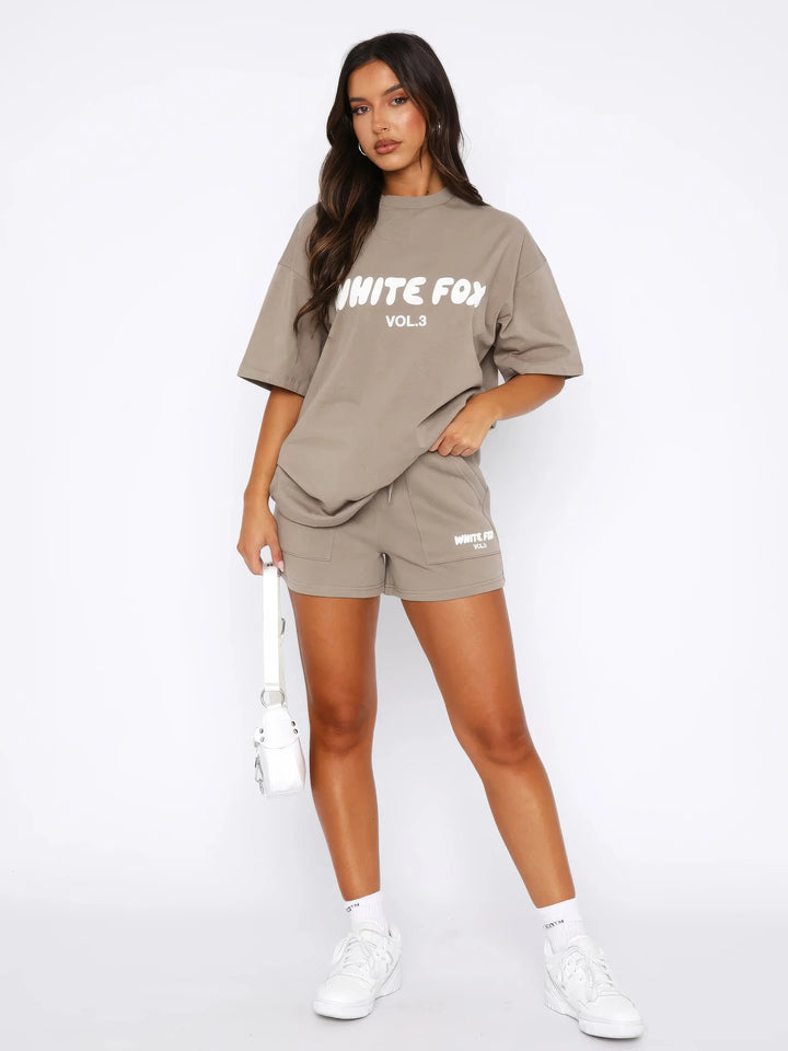 Kaminski | Dwuczęściowy sportowy komplet T-shirt i szorty | Nadia
