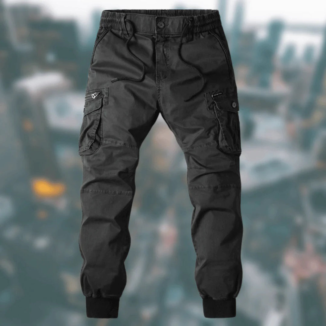 Jesienne luźne męskie spodnie jogger cargo – Lukas
