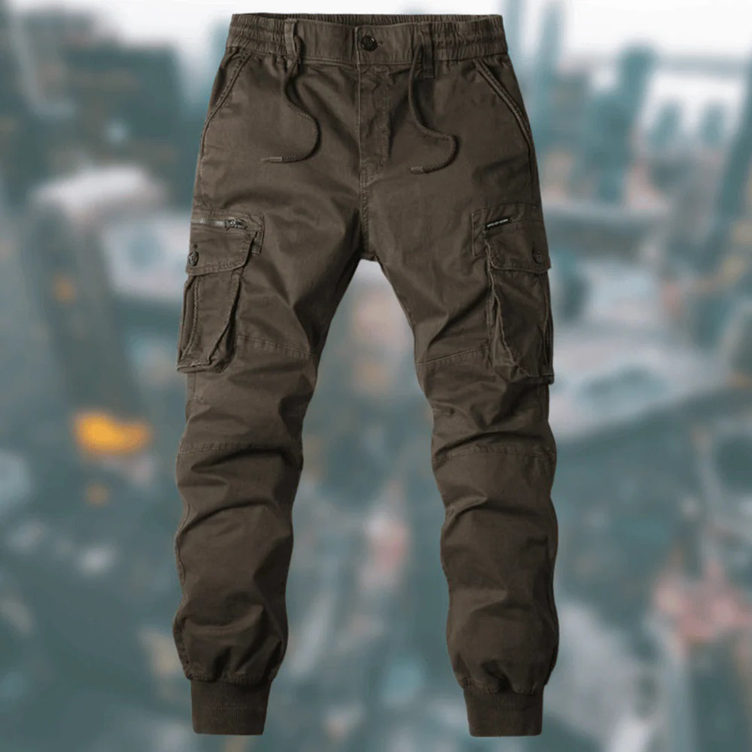 Jesienne luźne męskie spodnie jogger cargo – Lukas