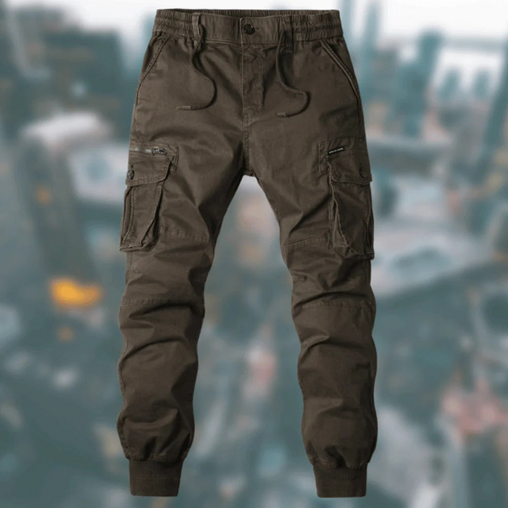 Jesienne luźne męskie spodnie jogger cargo – Lukas
