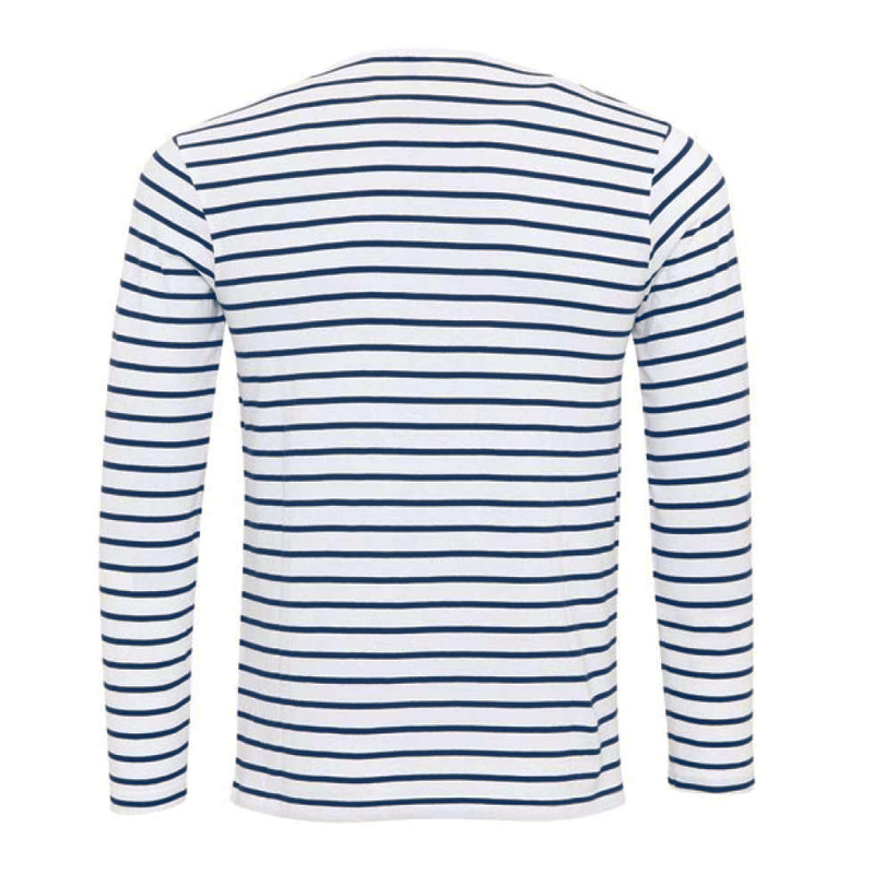 Pasiasty t-shirt Henley z długimi rękawami – Dorian