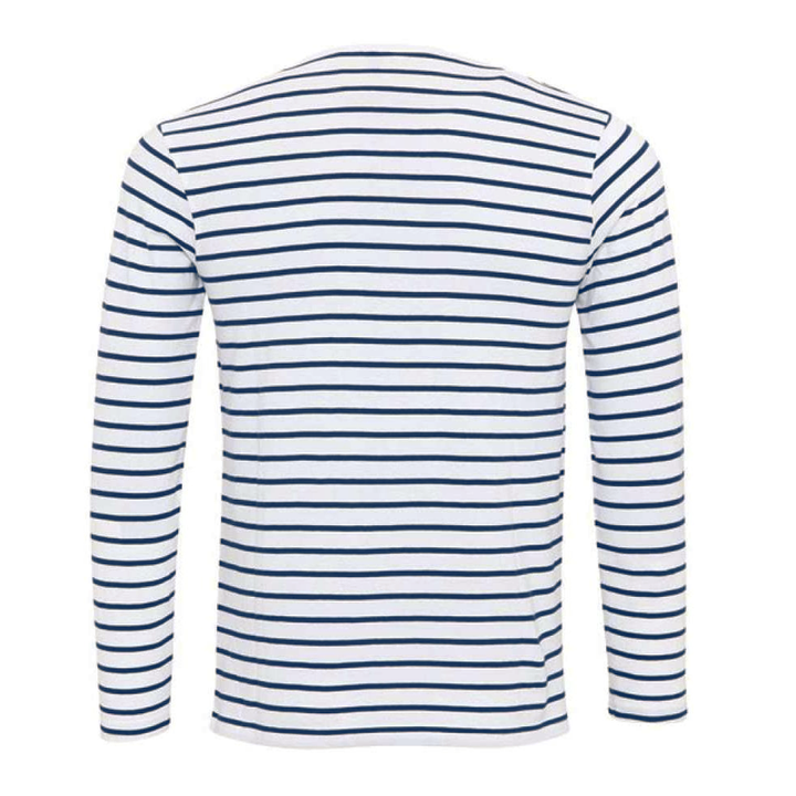 Pasiasty t-shirt Henley z długimi rękawami – Dorian