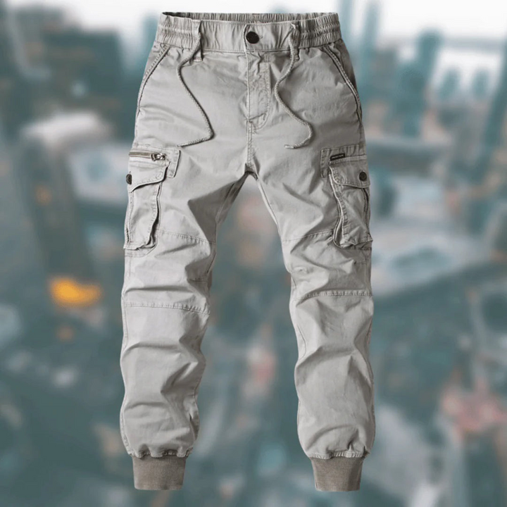 Jesienne luźne męskie spodnie jogger cargo – Lukas
