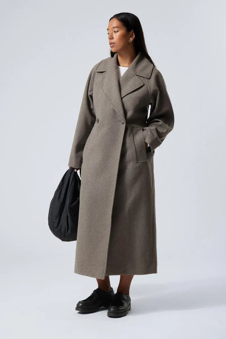Emilia | Długi wełniany płaszcz w stylu oversize