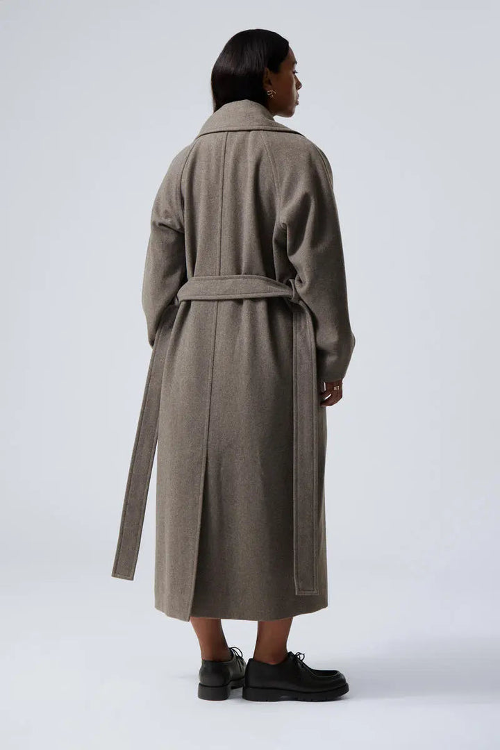 Emilia | Długi wełniany płaszcz w stylu oversize