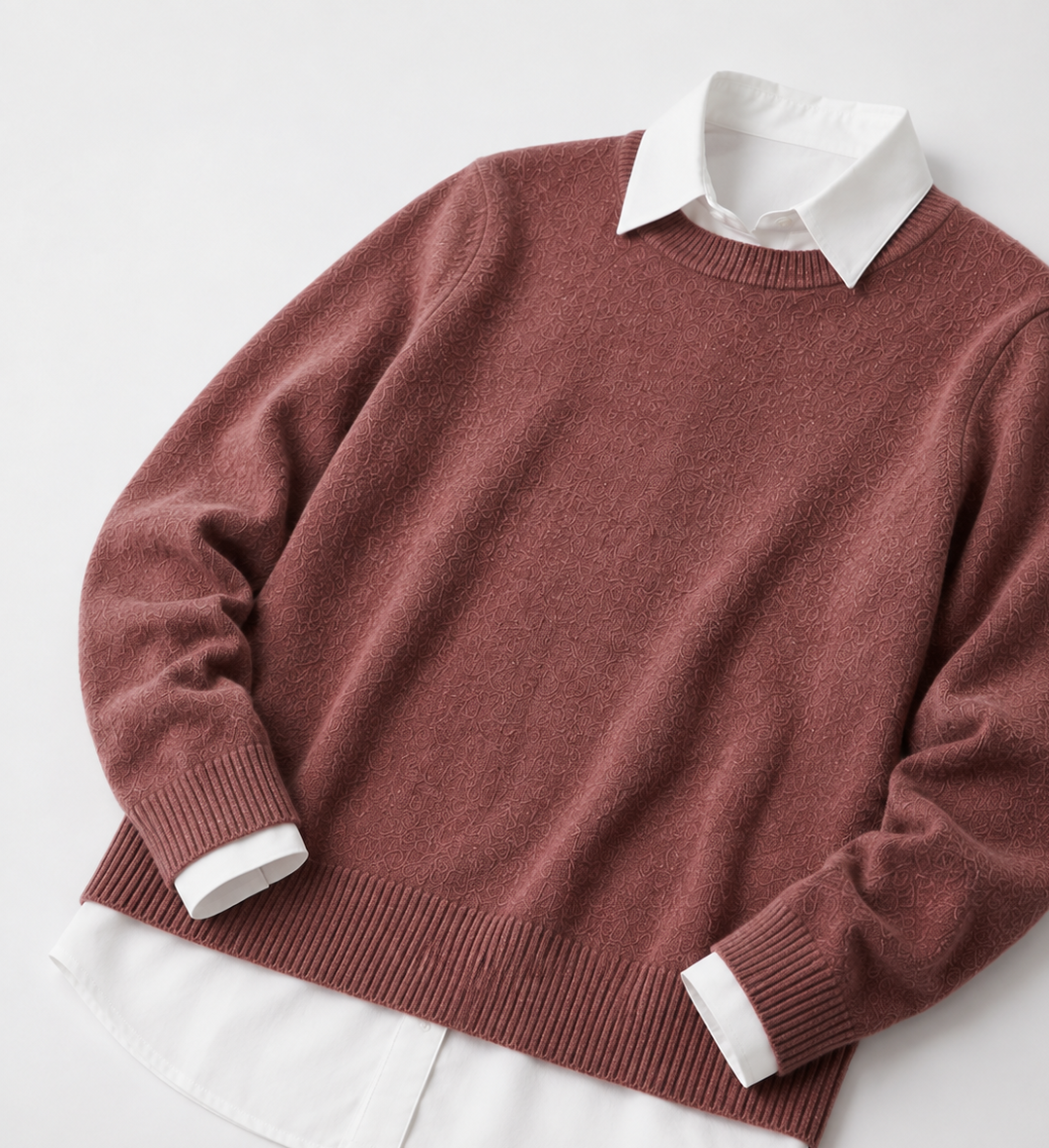 Kaminski | Damski sweter wełniany o eleganckim kroju i minimalistycznym wykończeniu | Jolanta