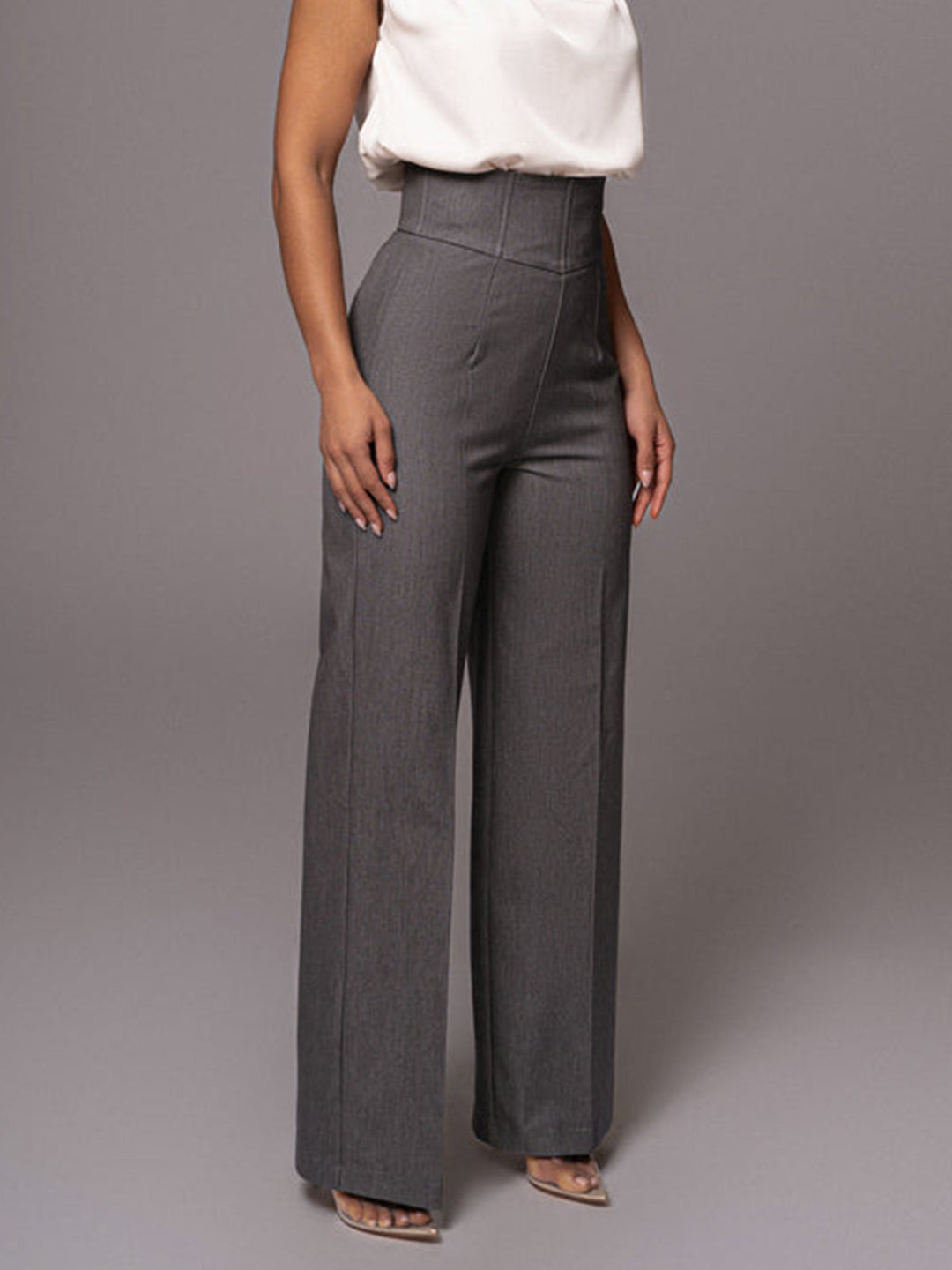 Kaminski | Damskie eleganckie spodnie z szerokimi nogawkami | Otylia