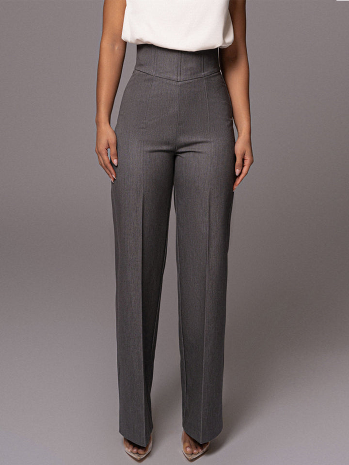 Kaminski | Damskie eleganckie spodnie z szerokimi nogawkami | Otylia