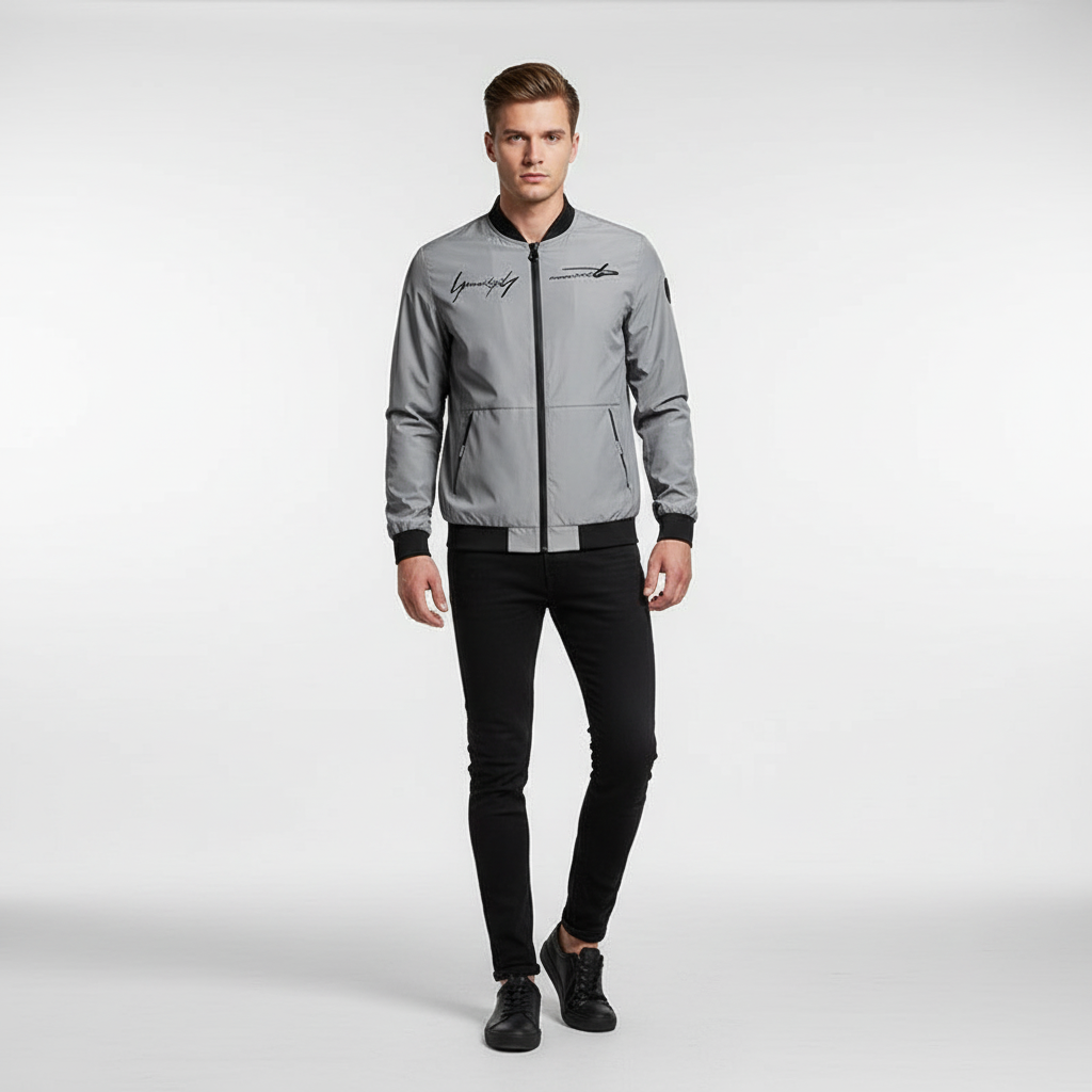 Haftowana kurtka typu bomber - Silas