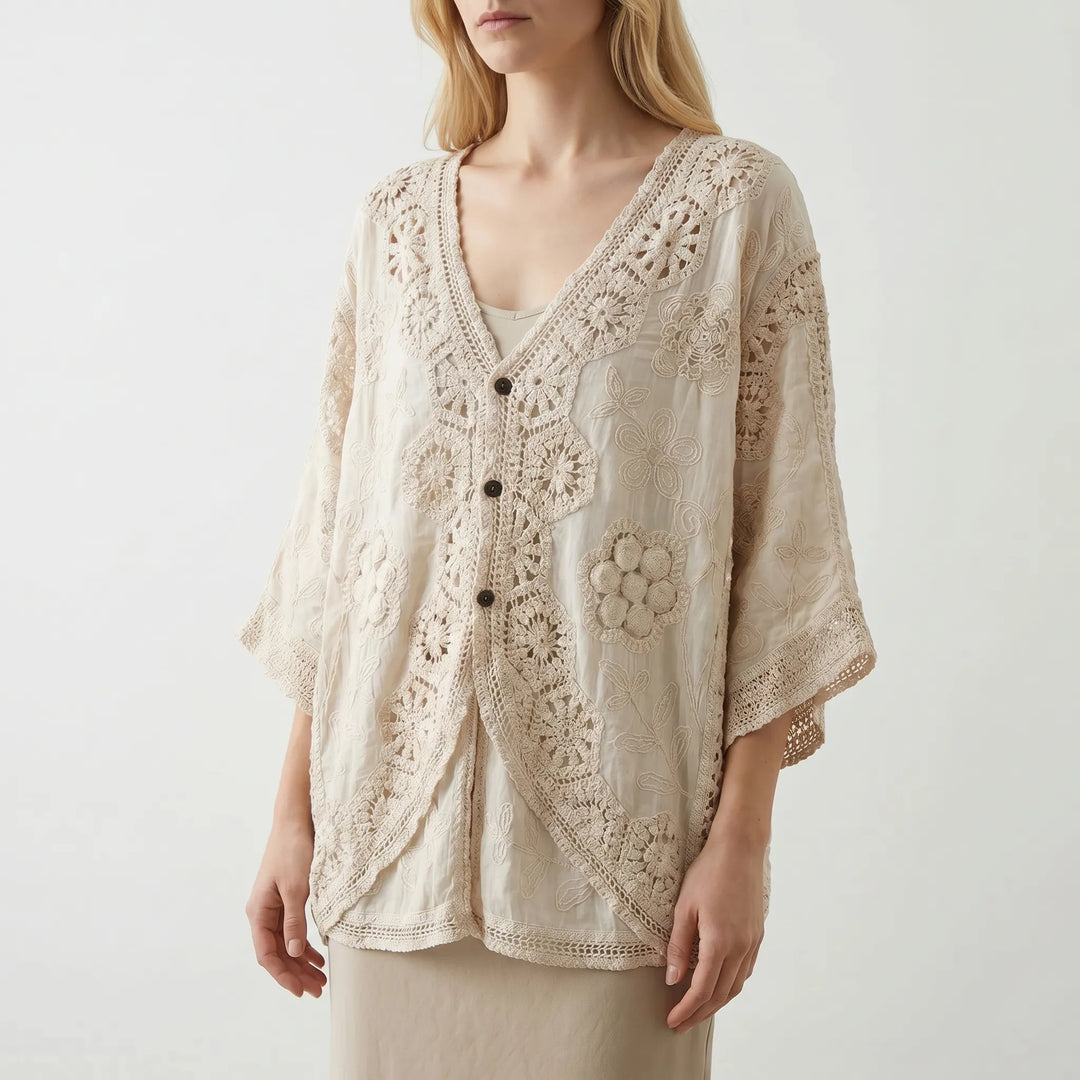 Kardigan szydełkowy w stylu boho - Sara