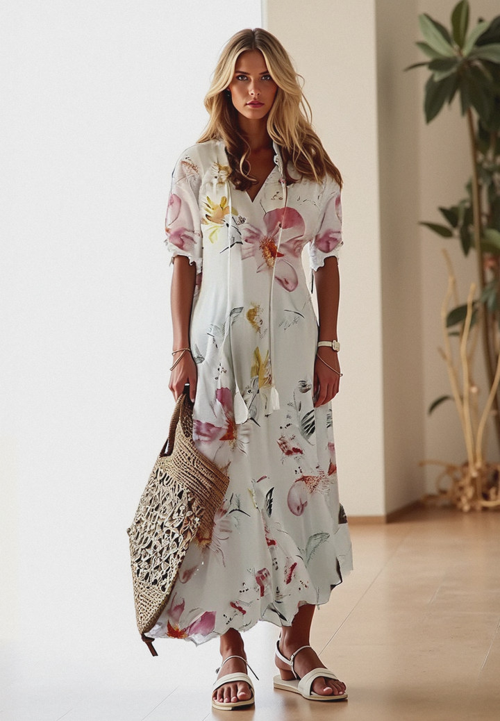 Sukienka maxi boho w kwiaty - Carolyn
