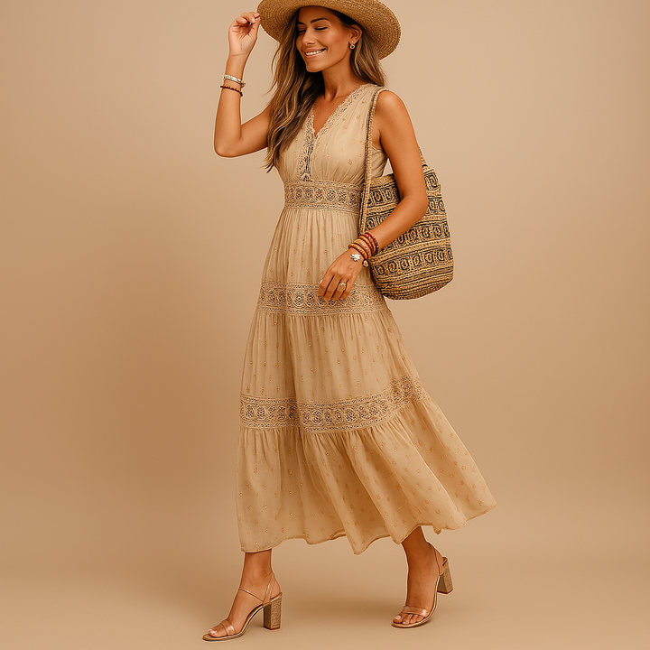 Kaminski | Boho letnia sukienka damska w stylu Ibiza | Izabela