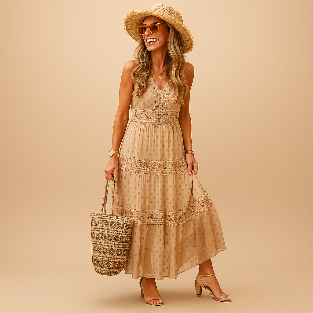 Kaminski | Boho letnia sukienka damska w stylu Ibiza | Izabela