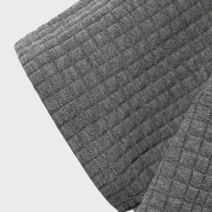 Adrian | Poloshirt męski z wafelowym splotem – nowoczesny i kontrastowy