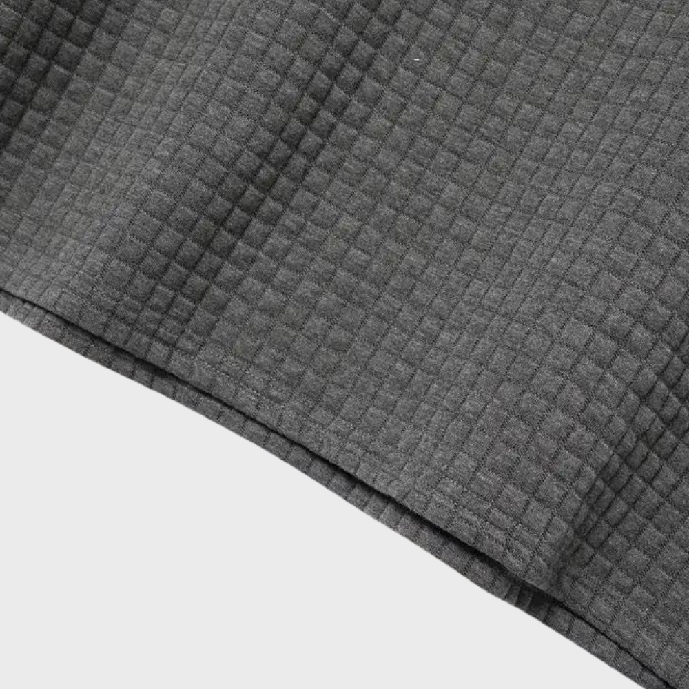 Adrian | Poloshirt męski z wafelowym splotem – nowoczesny i kontrastowy