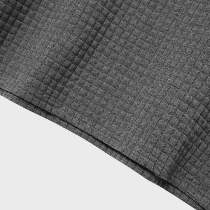 Adrian | Poloshirt męski z wafelowym splotem – nowoczesny i kontrastowy