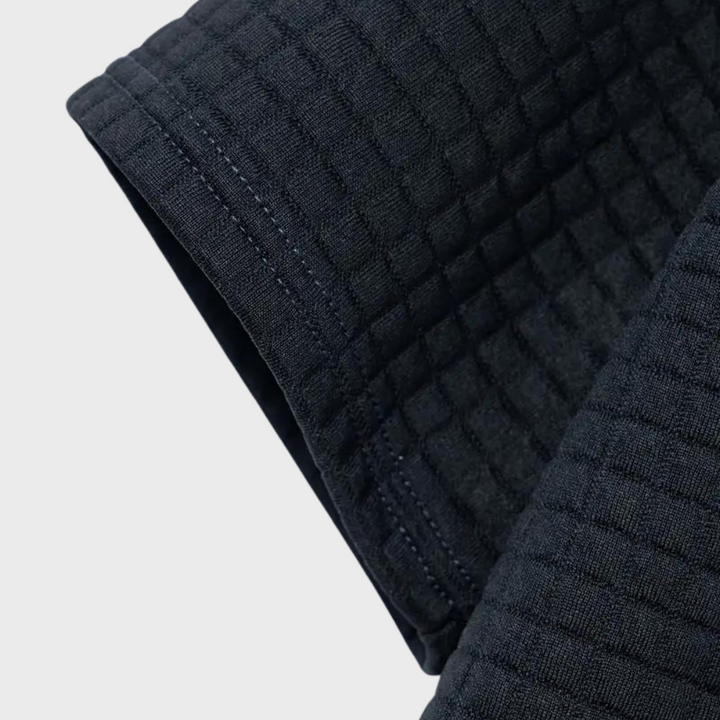 Adrian | Poloshirt męski z wafelowym splotem – nowoczesny i kontrastowy