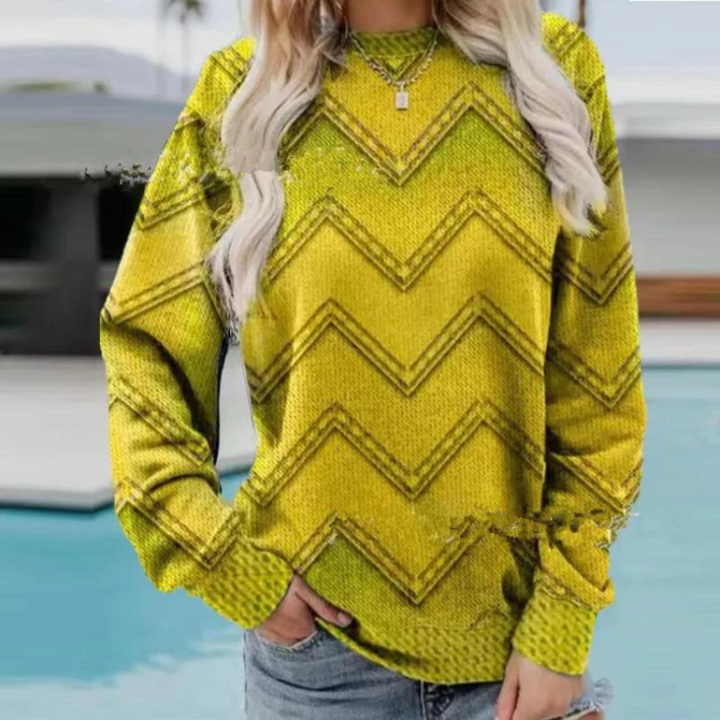 Damska sweter z wzorem chevron – Ylva
