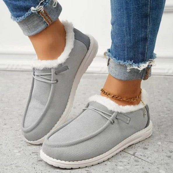 Damskie buty zimowe Slip-On z futerkiem - Maren