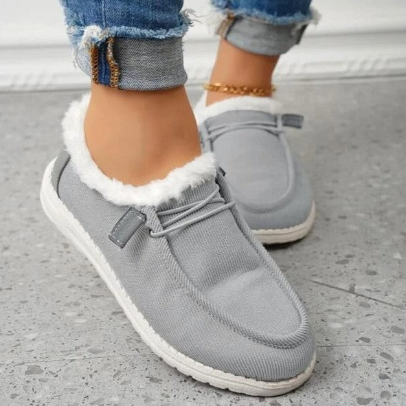 Damskie buty zimowe Slip-On z futerkiem - Maren