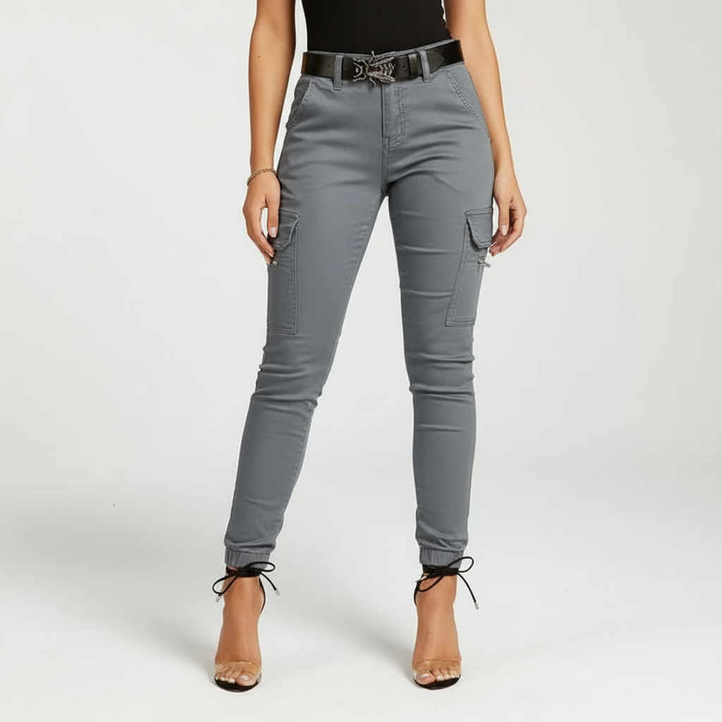 Cargo-Jeans z elastycznym pasem - Regina