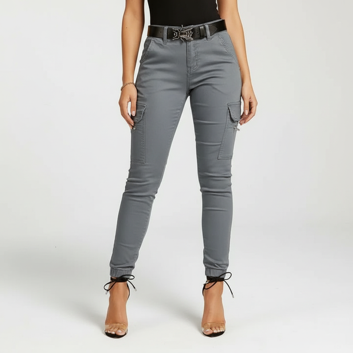 Cargo-Jeans z elastycznym pasem - Regina