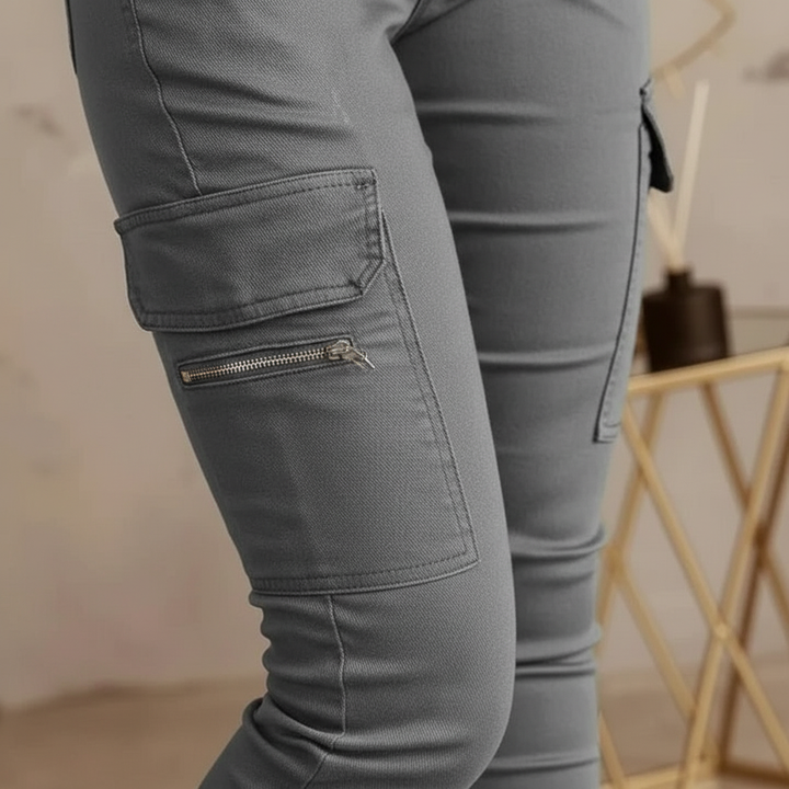 Cargo-Jeans z elastycznym pasem - Regina