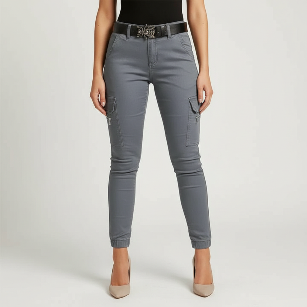Cargo-Jeans z elastycznym pasem - Regina