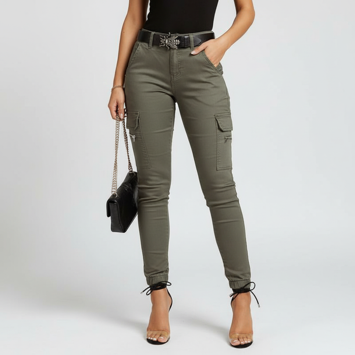 Cargo-Jeans z elastycznym pasem - Regina