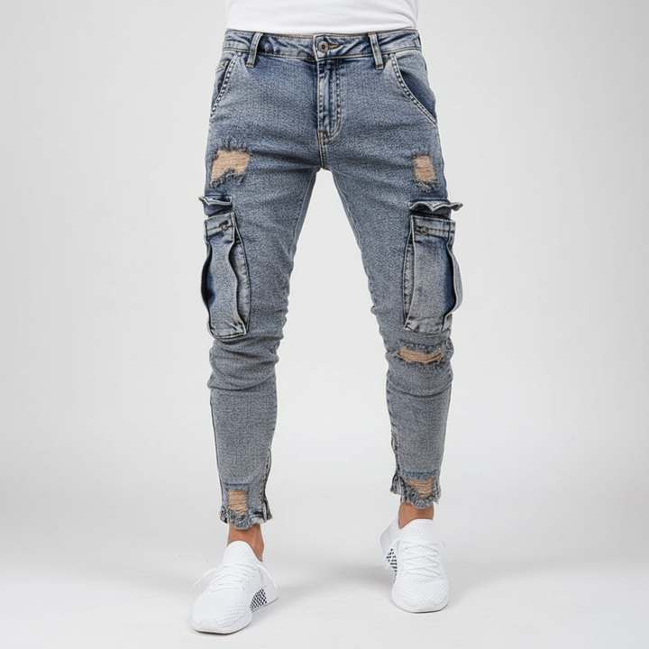 Spodnie cargo z denimu - Nico