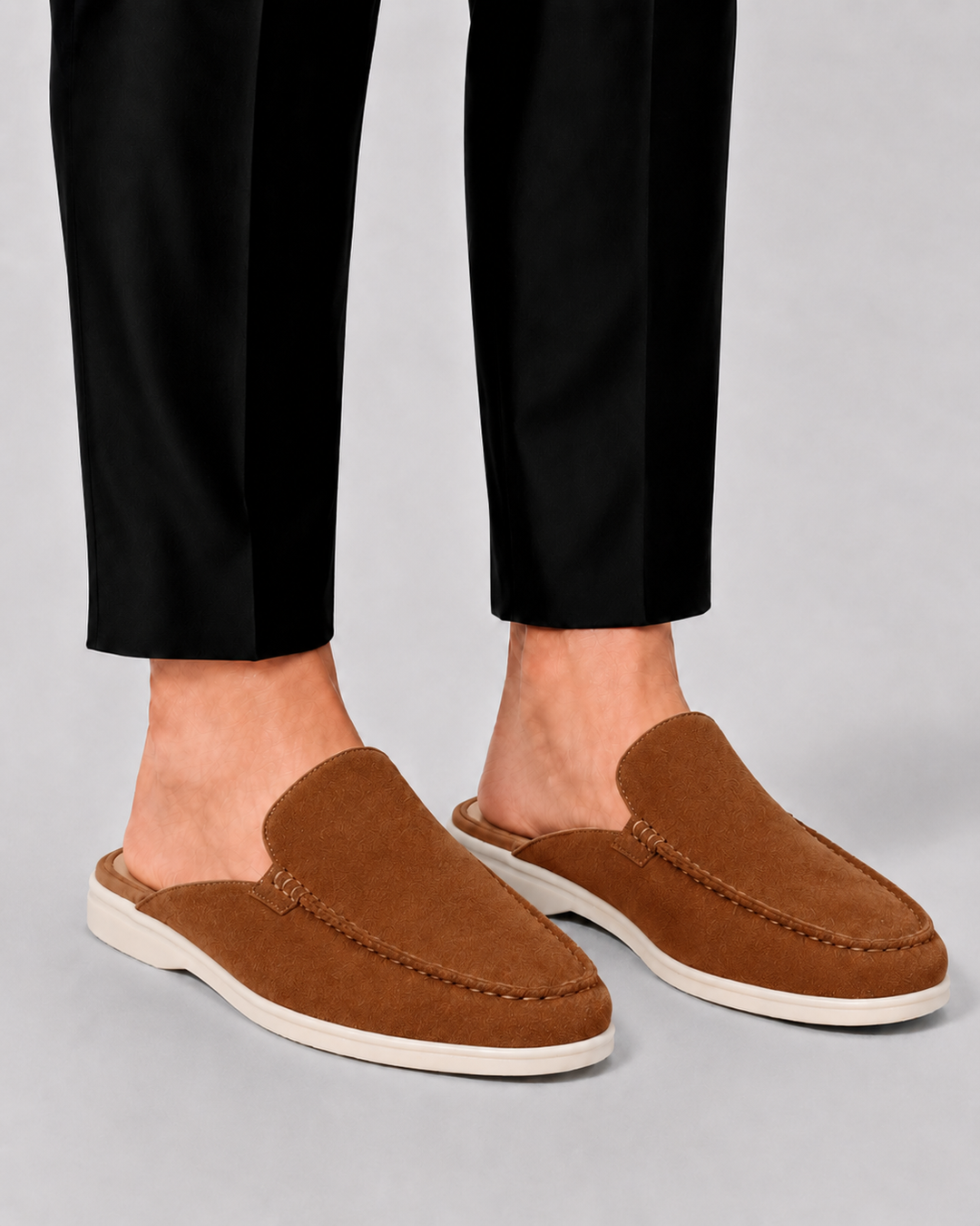 Norbert | Męskie Loafery Mule z Otwartą Piętą