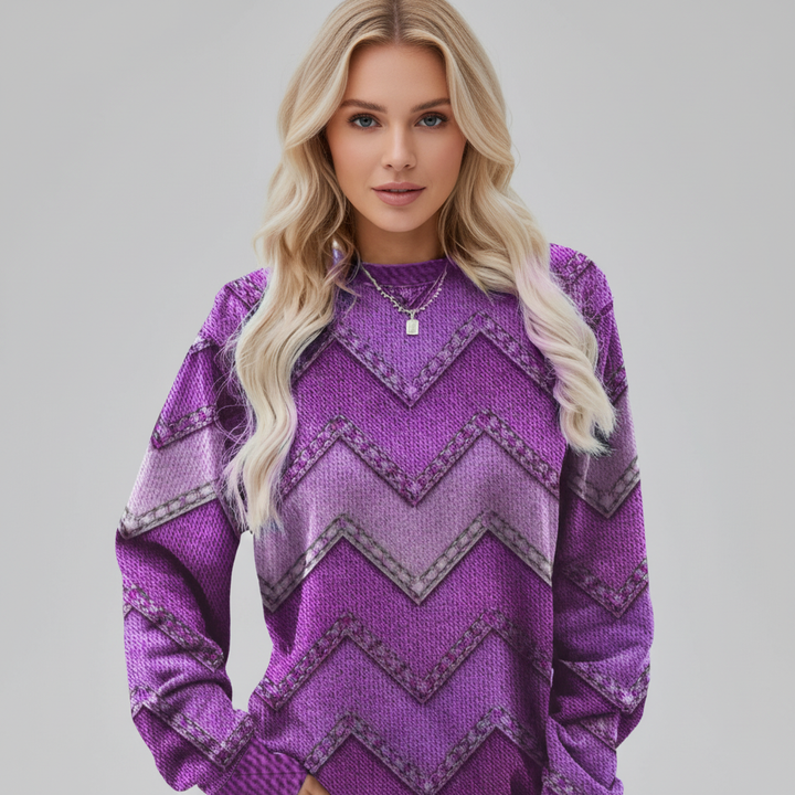 Sweter w wzórChevron - Isabella
