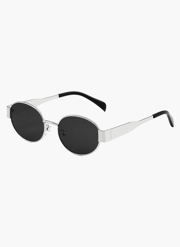 Kaminski | Owalne okulary przeciwsłoneczne retro z metalową oprawką UV400