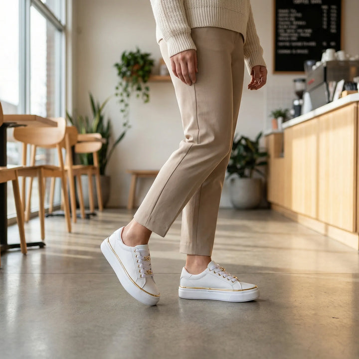 Damskie sneakersy na platformie - Tamia