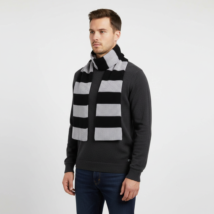Gruby Chunky Dziany Szal - WarmStripe